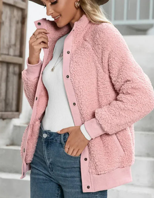 Load image into Gallery viewer, Lamb Plush Cardigan Jacket
