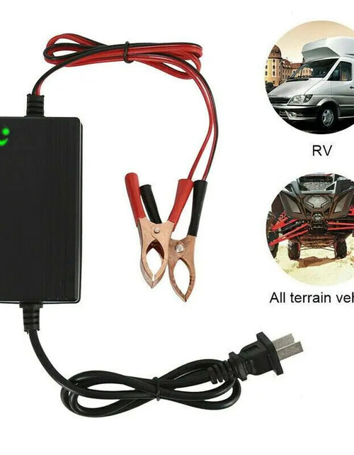 Cargar imagen en el visor de la galería, Cargador de batería portátil de 12V para auto, camión, mantenedor de goteo, barco, motocicleta
