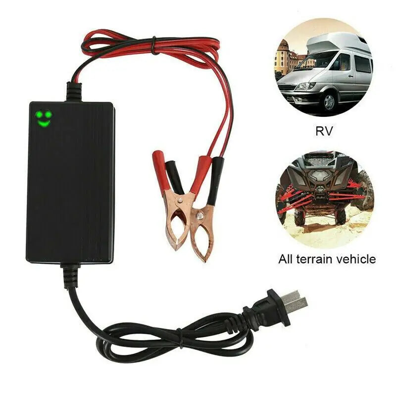 Cargador de batería portátil de 12V para auto, camión, mantenedor de goteo, barco, motocicleta