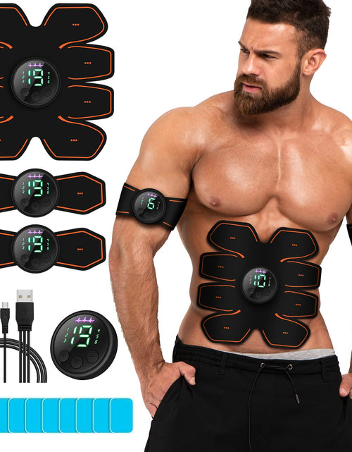 Load image into Gallery viewer, Grexemin ABS Stimulator Workout Equipment Ab Machine USB Rechargeable Gear for Abdomen/Arm/Leg Strength Training Equipment for Men and Women
