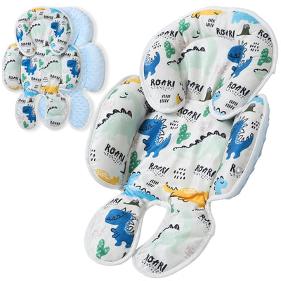 E1F1NN DOT Soporte para la cabeza del asiento de coche para bebé 2 en 1 Inserto para asiento de coche infantil para recién nacidos (niñas y niños) Cojín de almohada de apoyo para bebé extrasuave para asientos de coche, cochecitos, columpios y mecedoras