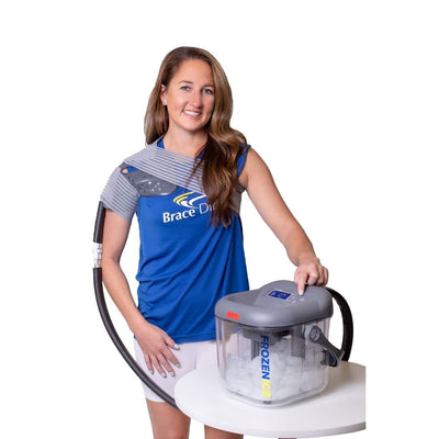 Máquina de crioterapia de circulación de hielo Brace Direct Frozen - Dolor de hombro, rodilla, tobillo y espalda postquirúrgico, crioterapia para dolor articular, músculos adoloridos, post entrenamiento, tendinitis e inflamación