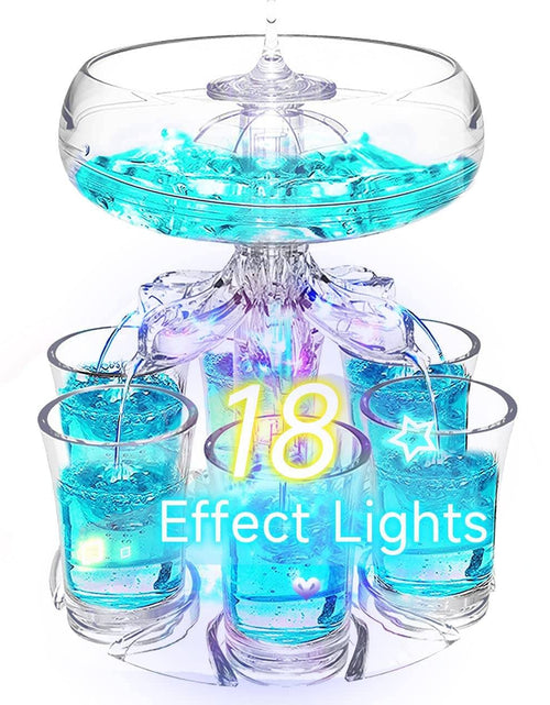 Load image into Gallery viewer, Zcvtbye Shot Dispenser Party Drink Dispenser with 6 Shot Glasses Set + 18 Effects Lights Shot Pourer for Beverage | Cider | Cocktail - Fun Bar Accessories Home Gifts
