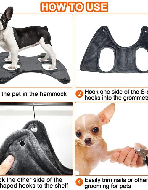 Load image into Gallery viewer, Portable Pet Dog Cat Grooming Hanging Hammock Harness Breathable Groom Helper US
