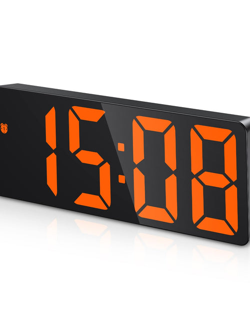 Cargar imagen en el visor de la galería, AMIR Digital Alarm Clock LED Clock for Bedroom Electronic Desktop Clock with Temperature Display Adjustable Brightness Voice Control 12/24H 6.3" Large Display for Home Bedroom Office
