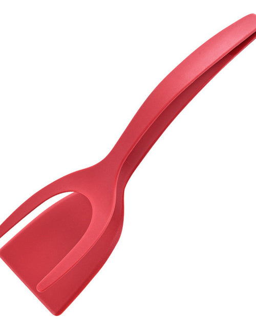 Cargar imagen en el visor de la galería, Pinzas 2 en 1 para sujetar y voltear huevos, pinzas para espátula, pinzas para panqueques, huevo frito, tostadas francesas, tortilla, accesorios de cocina invertidos
