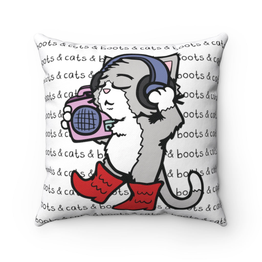 Almohada de botas y gatos