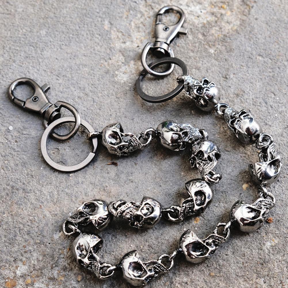 Cadena de pantalones de calavera de metal