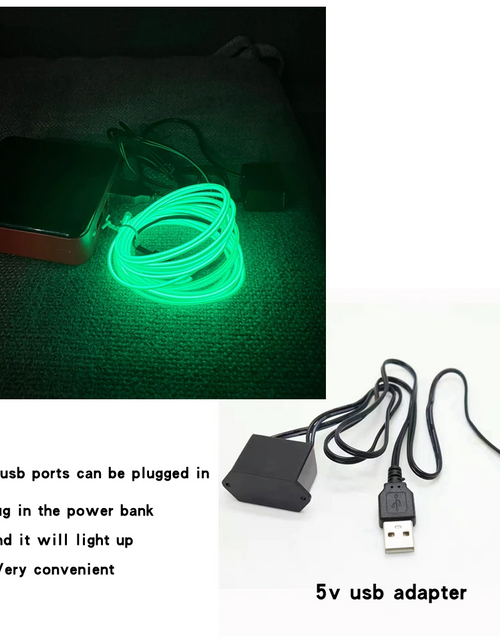 Load image into Gallery viewer, Neon LED Light Glow EL Wire String Strip Rope Tube Decor Car Party + Controller
