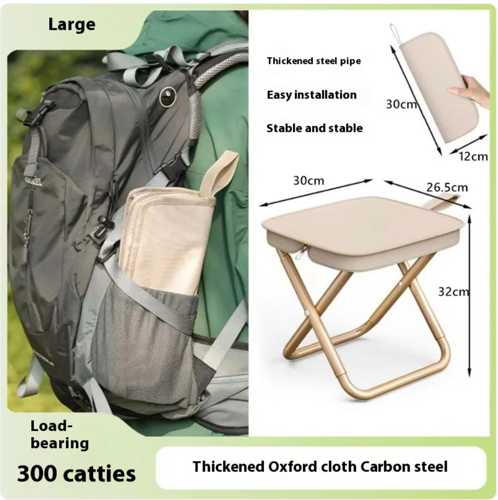 Tabouret de poche d'extérieur portable