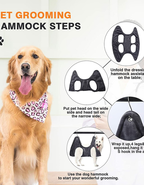 Load image into Gallery viewer, Portable Pet Dog Cat Grooming Hanging Hammock Harness Breathable Groom Helper US
