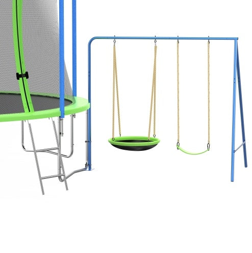 Load image into Gallery viewer, 12FT Trampoline With Slide And Swings, ASTM Approved Large Recreational Trampoline With Basketball Hoop And Ladder,Outdoor Backyard Trampoline With Net, Capacity For Kids And Adults
