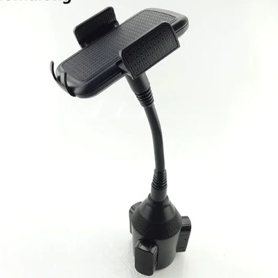 Soporte flexible para teléfono de coche con portavasos para navegación