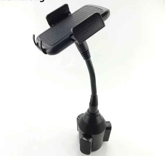 Soporte flexible para teléfono de coche con portavasos para navegación