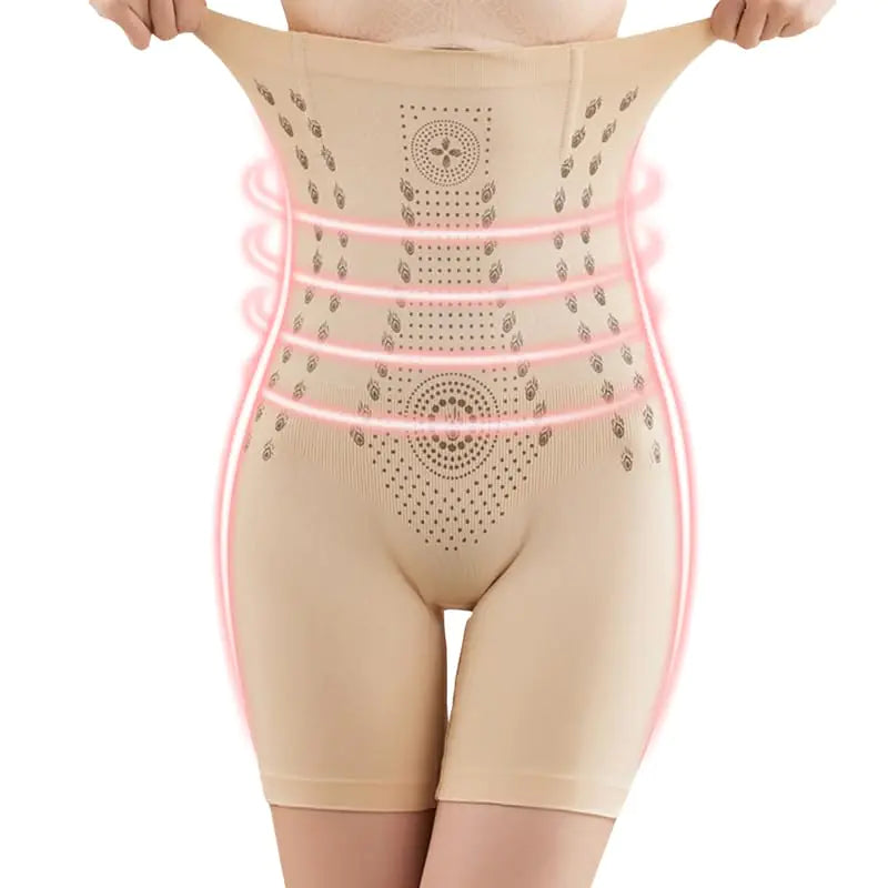 IZNAYOI Body Shaper Fiber Restoration Shaper – Culotte gainante élastique pour femme, taille haute, contrôle du ventre (1#Khaki Large)