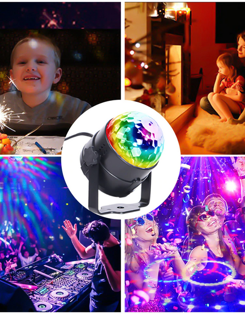 Cargar imagen en el visor de la galería, Luces de discoteca, estroboscópicas, LED, bola de DJ, bombilla activada por sonido, lámpara de decoración para baile
