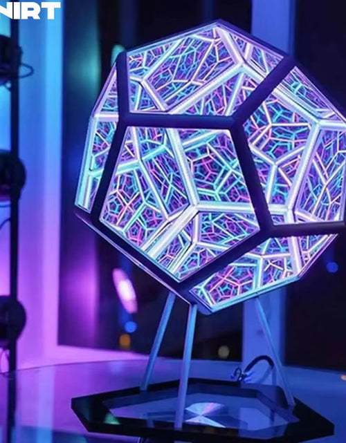 Cargar imagen en el visor de la galería, 3D Cube Light Creative Cool Infinite Dodecahedron Nightlight Colorful Art Light USB Nightlight Girls Birthday Christmas Gift
