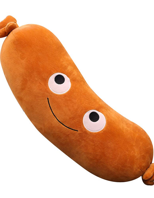 Cargar imagen en el visor de la galería, Seyomi Almohada de comida de salchicha de peluche, almohada de juguete de peluche de dibujos animados, 50 cm
