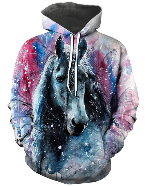 Load image into Gallery viewer, TiwBski Unisex Horse Creative 3D Printed Hoodie Novelty Animal Print Hoodies SweatshirtMulticolor14XL
