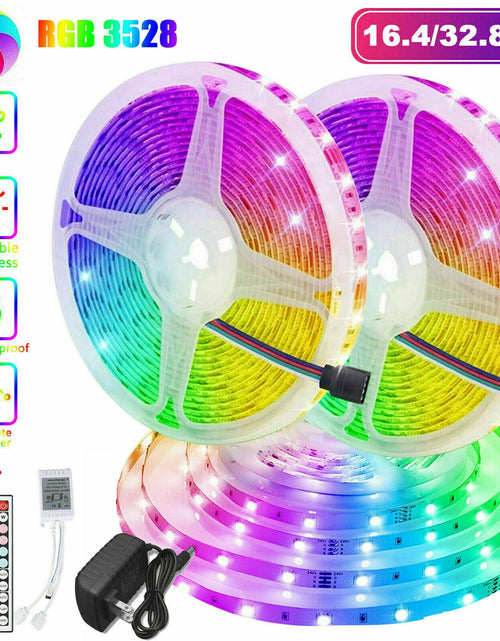 Load image into Gallery viewer, 32FT LED Strip Lights Remote Control Bedroom Waterproof for Indoor Outdoor Use
