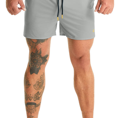 Ouber Mens Light Athletic Short Workout Quick Dry Shorts for Running Swiming Gym Training Shorts GreyM