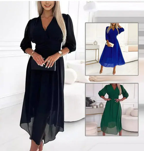 Load image into Gallery viewer, V-Neck Chiffon Dresses
