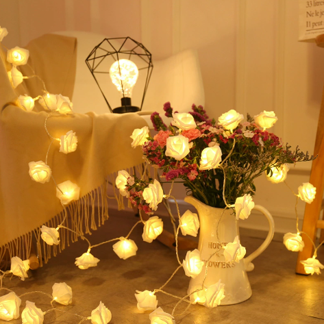 Load image into Gallery viewer, LED Rose Flower String Lights
