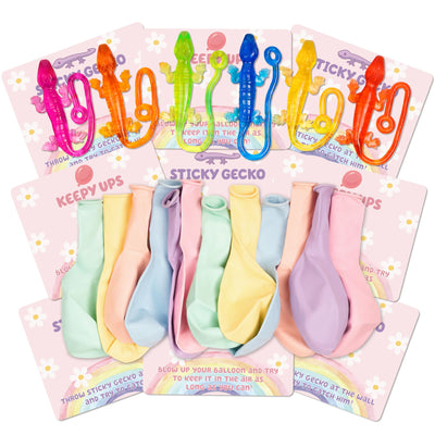 Cbloxtor 36 recuerdos de fiesta, gecko pegajoso, globo de macaron, recuerdos de fiesta para cumpleaños de perro azul de Bingo, decoraciones para niñas, juegos de fiesta familiares