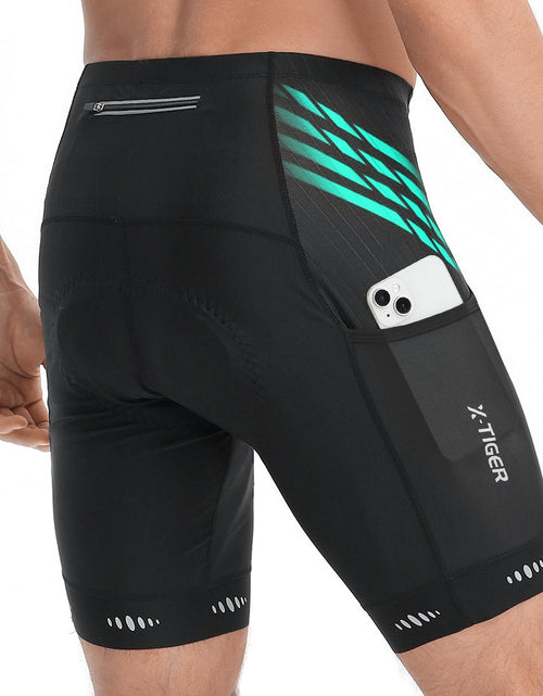 Load image into Gallery viewer, X-TIGER Bike Shorts for Men 5D Padded with 3 PocketsCycling Shorts Men Zipper Pockets Mountain Road Biking Riding Shorts
