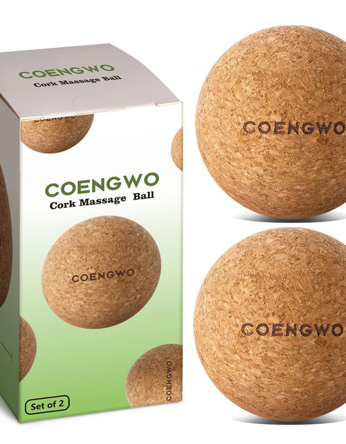 Load image into Gallery viewer, COENGWO Cork Ball Lacrosse Ball Deep Tissue Muscle Tension Therapy Ball for Trigger Point Therapy Muscle Soreness Yoga Therapy 2.4 Inch
