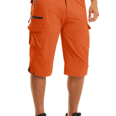 MAGCOMSEN Hiking Pants Mens Cargo Shorts Work Shorts for Men Hiking Shorts Camping Shorts Fishing Pants Summer Shorts Golf Shorts Work Shorts Men Orange