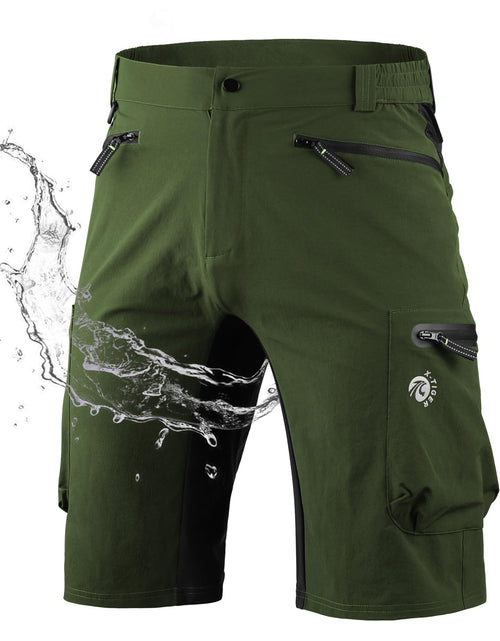 Load image into Gallery viewer, X-TIGER Hiking Shorts Men Fishing Shorts Quick Dry Lightweight Hiking Climbing Work Cargo Shorts with Zipper Pocket Green
