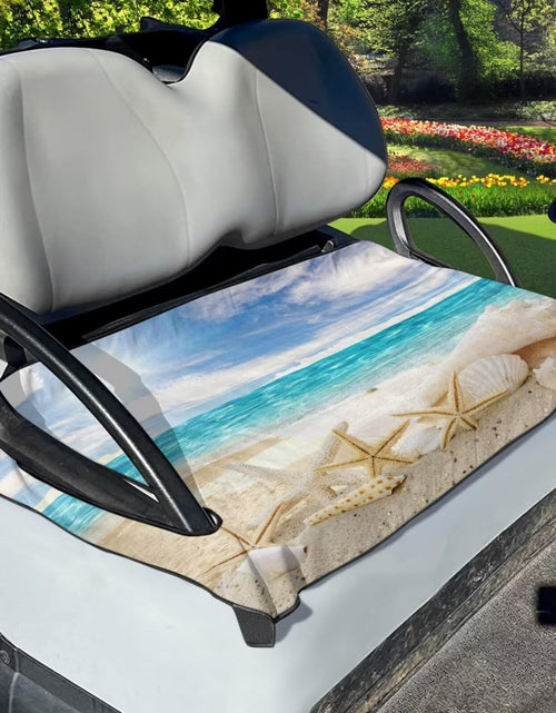 Cargar imagen en el visor de la galería, Darisoco Beach Starfish Golf Cart Seat Covers Lightweight Golf Blanket Stay Cool Portable Golf Cart Accessories Car Decor Universal Fit
