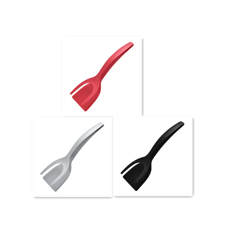 Pinzas 2 en 1 para sujetar y voltear huevos, pinzas para espátula, pinzas para panqueques, huevo frito, tostadas francesas, tortilla, accesorios de cocina invertidos