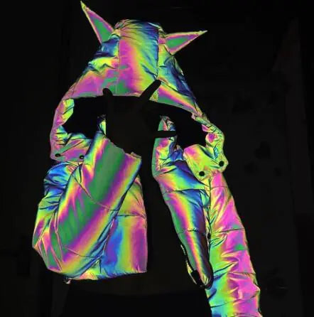 Load image into Gallery viewer, Reflective Jacket, Warm Coat, Women's Cotton Padded Jacket
