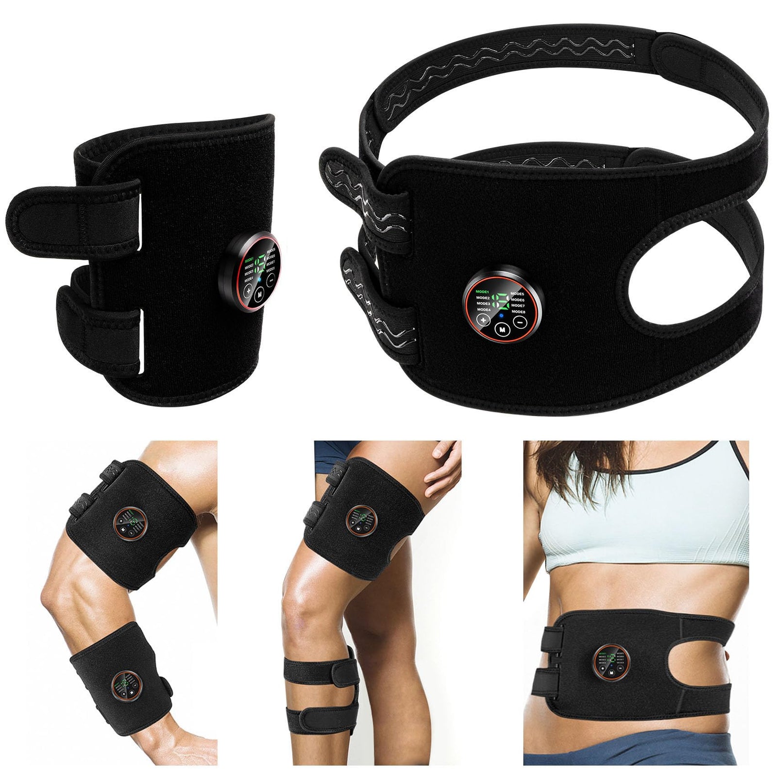 Vendiana ABS Stimulator Muscle Toner Flex Fitness Belt for Arm Foot and Waist FDA Cleared AB Machine Abdominal Toning Ems AB Electro Stimulators Body Exercise Equipment Abdomen Home Office Workout