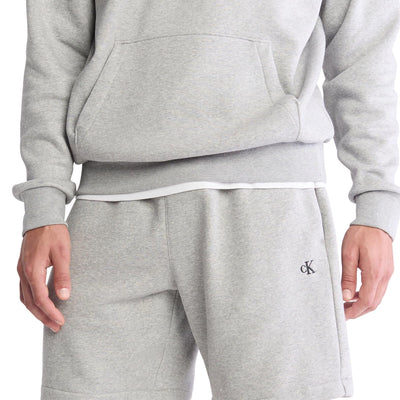 Calvin Klein Mens Monogram Logo Fleece Shorts
