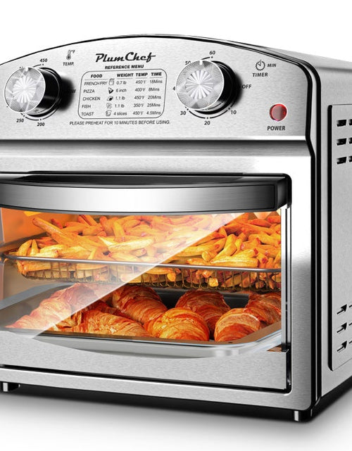 Cargar imagen en el visor de la galería, Freidora de aire de acero inoxidable de 12 litros con control de doble perilla
