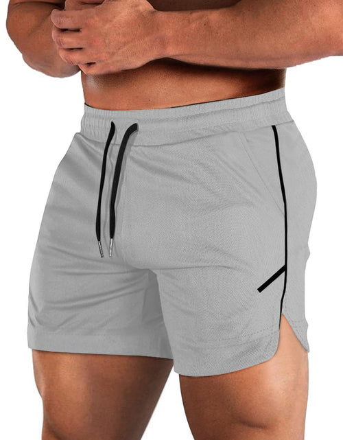 Load image into Gallery viewer, Aolesy Mens Workout Shorts with Zipper Pocket 5 Inch Lightweight Gym Running Shorts Linerless Bodybuilding Training Athletic Shorts
