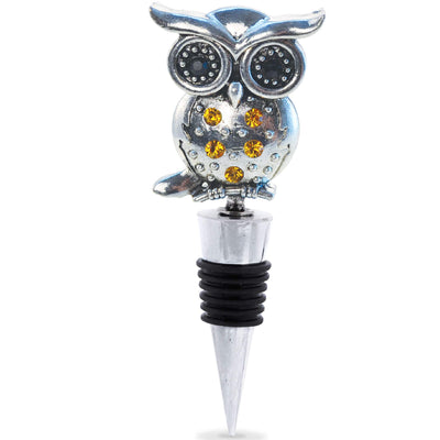 Cheers Owl Metal Wine Stopper - Elegant Vacuum Seal Reusable Bird Wild Life Animal Wine Bottle Stopper Airtight Leak Proof Bottle Topper Cork Plug Cute Home Decor & Bar Tool Accessory Unique Gift