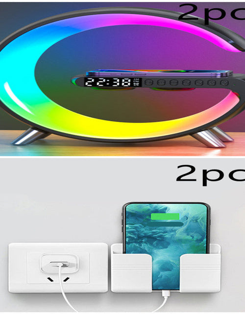 Charger l'image dans la visionneuse de galerie, New Intelligent G Shaped LED Lamp Bluetooth Speake Wireless Charger Atmosphere Lamp App Control For Bedroom Home Decor
