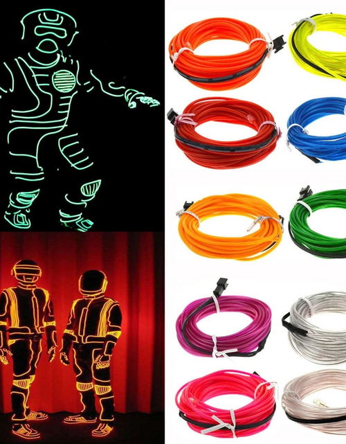 Load image into Gallery viewer, Neon LED Light Glow EL Wire String Strip Rope Tube Decor Car Party + Controller
