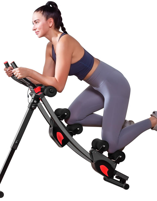 Load image into Gallery viewer, BODY RHYTHM Dual-Track Ab Machine with 4 Adjustable Heights Foldable Core &amp; Abdominal Exercise Machine Total Ab Workout Equipment for Home Gym Ab Women Exercise Fitnes Trainer. (Black)
