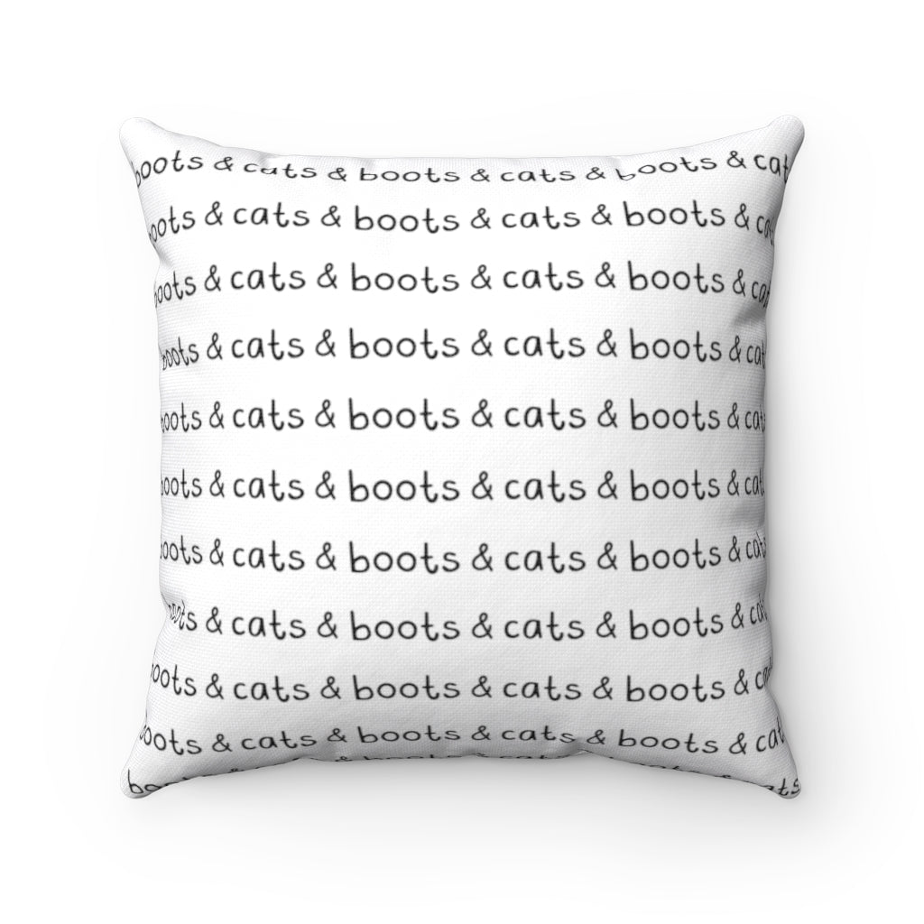 Almohada de botas y gatos