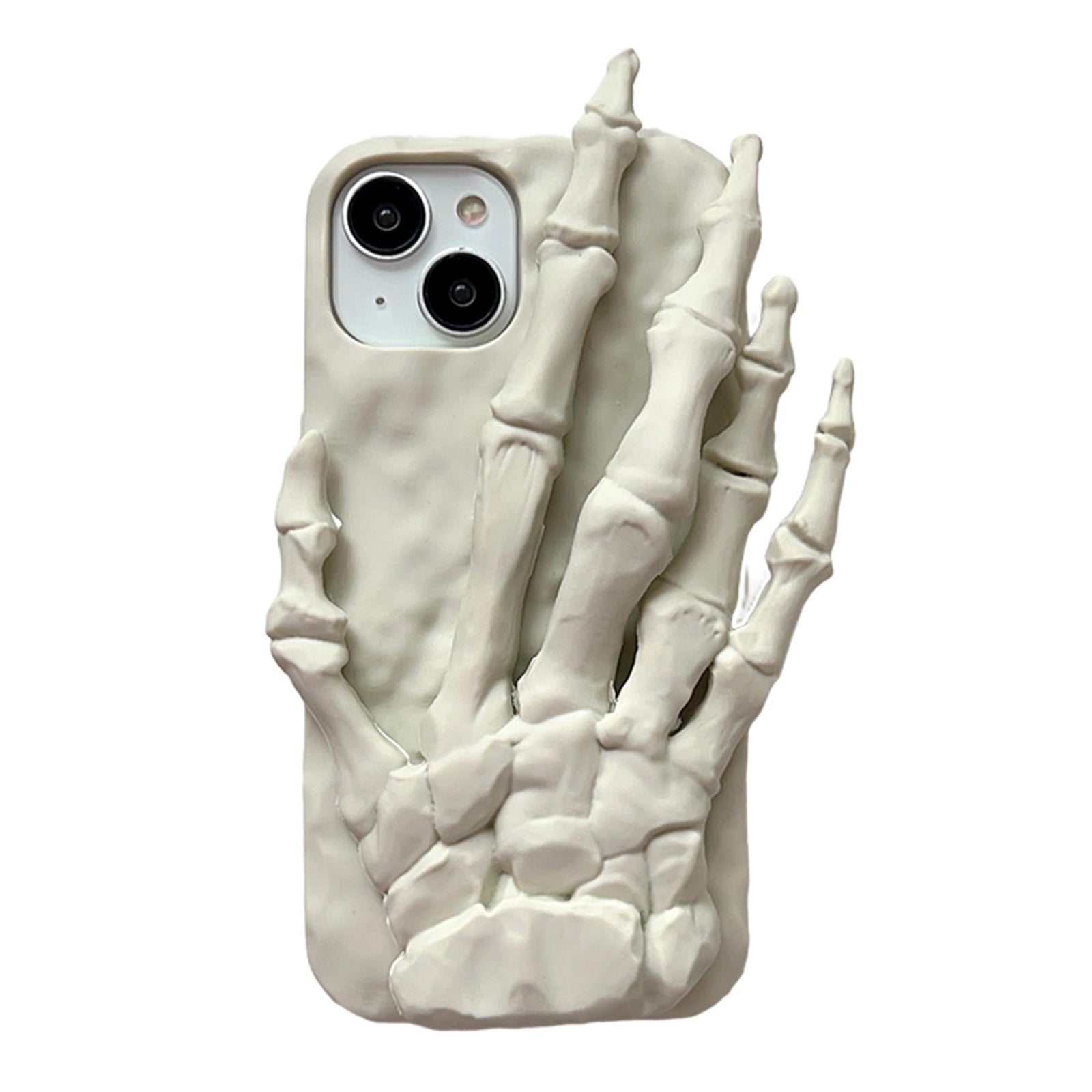 Aeilene Funny Phone Case for iPhone 15 Pro Max 3D Crazy Horror Skeleton Hand Ugly Weird Halloween iPhone Case for Women Girls