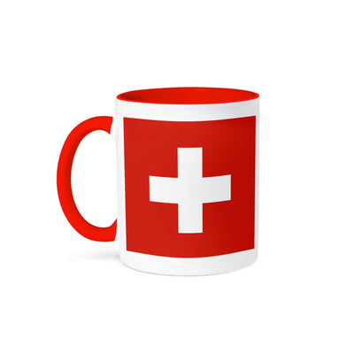 3dRose Flag of Switzerland Mug 11 oz Red