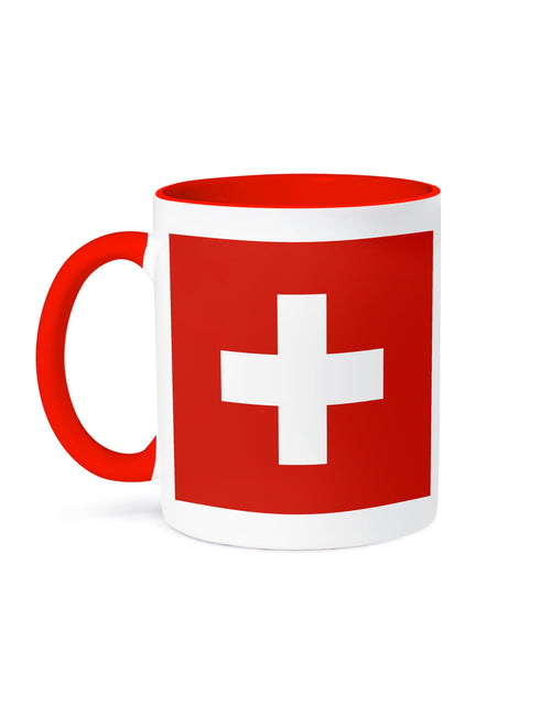 Load image into Gallery viewer, 3dRose Flag of Switzerland Mug 11 oz Red
