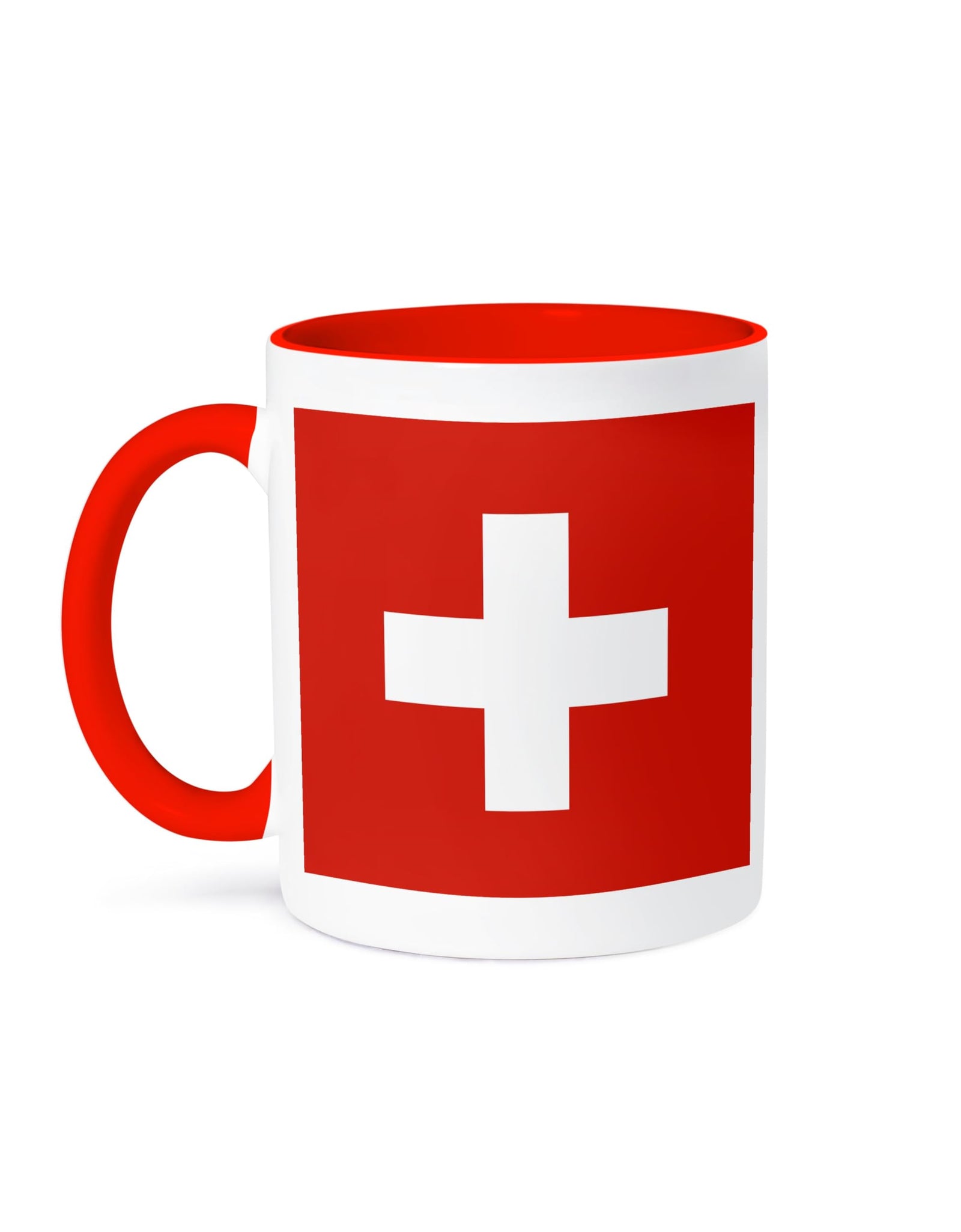3dRose Flag of Switzerland Mug 11 oz Red