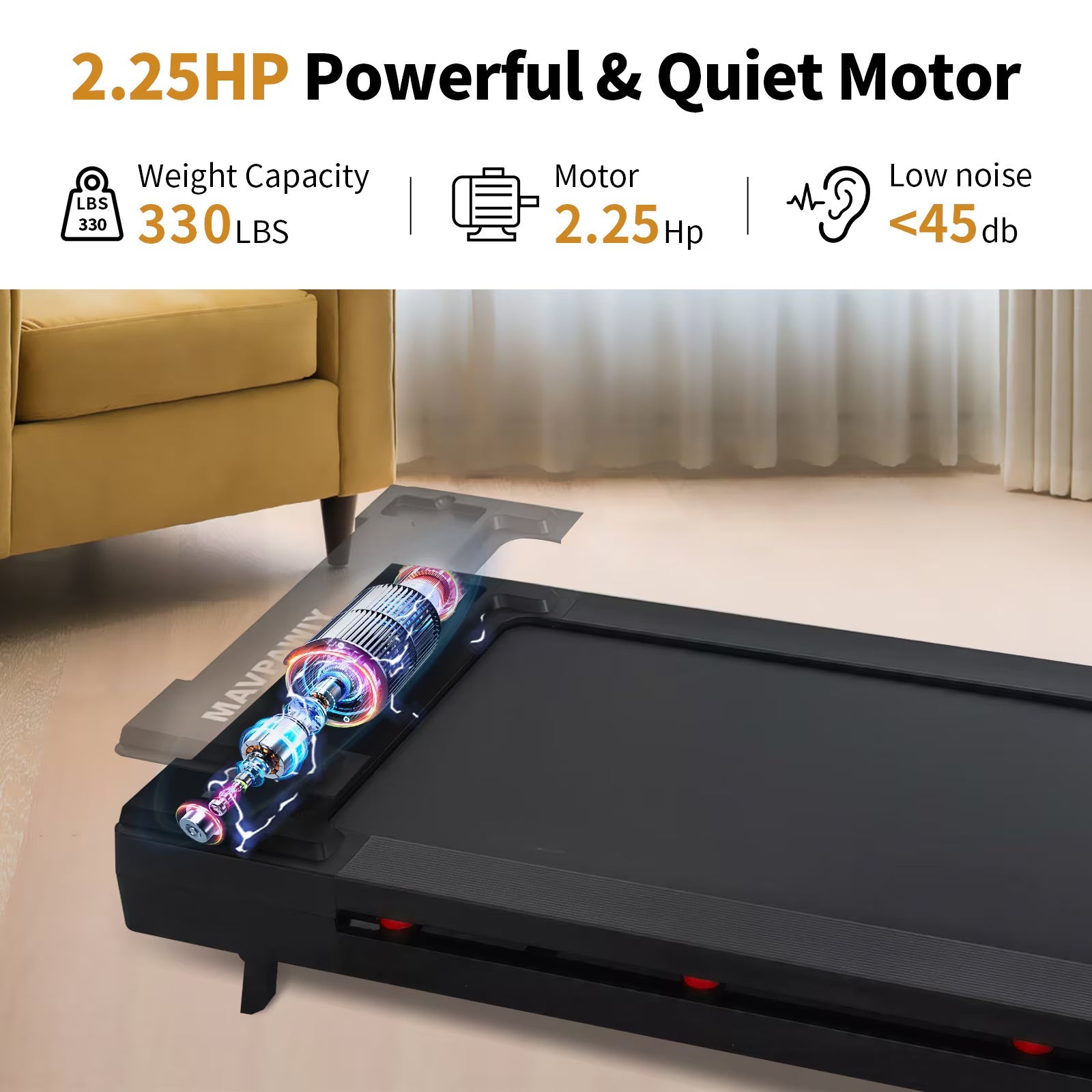 Tapis de course sous bureau