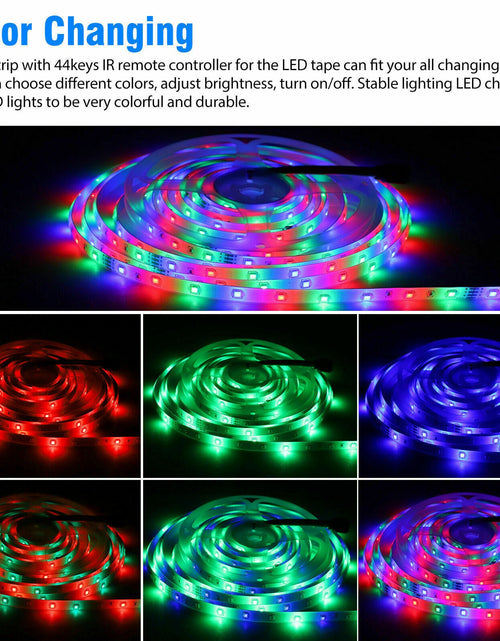 Load image into Gallery viewer, 32FT LED Strip Lights Remote Control Bedroom Waterproof for Indoor Outdoor Use
